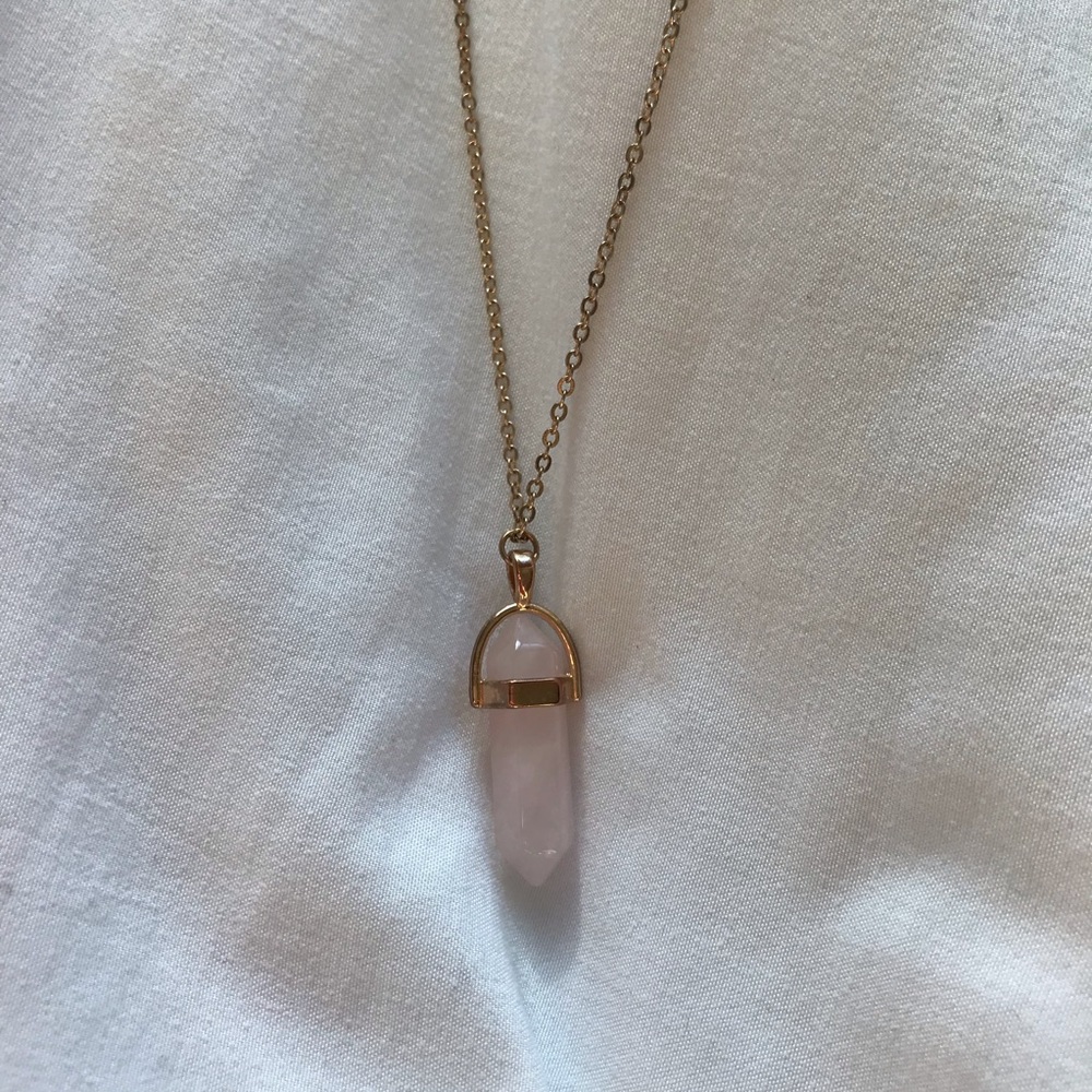 Crystal gold necklace